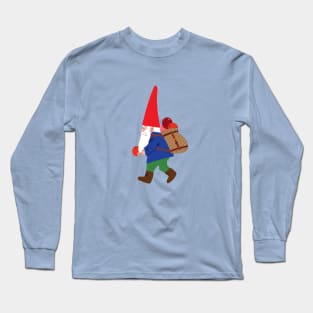 Gnome with a backpack of berries Long Sleeve T-Shirt